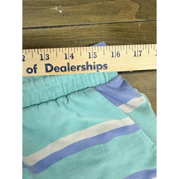 Wildfox Striped Lounge Shorts With Pockets Size L Mint Green & Lavender - Picture 5 of 6